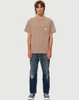 Leffe Pocket Tee Brownmelange - INHABIT - Exclusive Stockist of Nudie Jeans