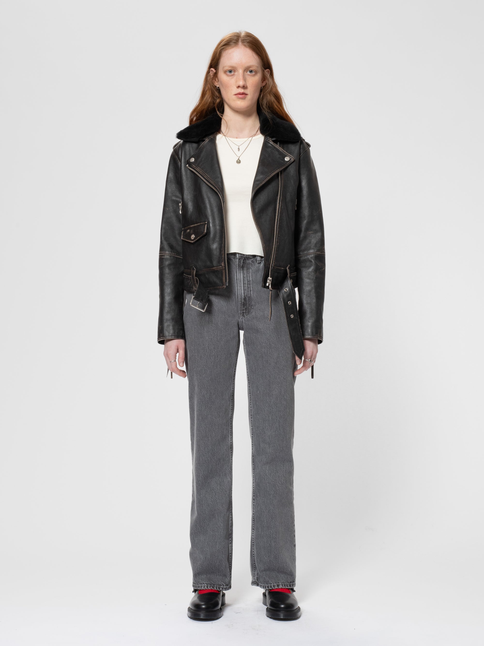 Greta Biker Leather Jacket
