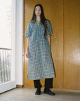 Ronja Dress Indigo Seersucker