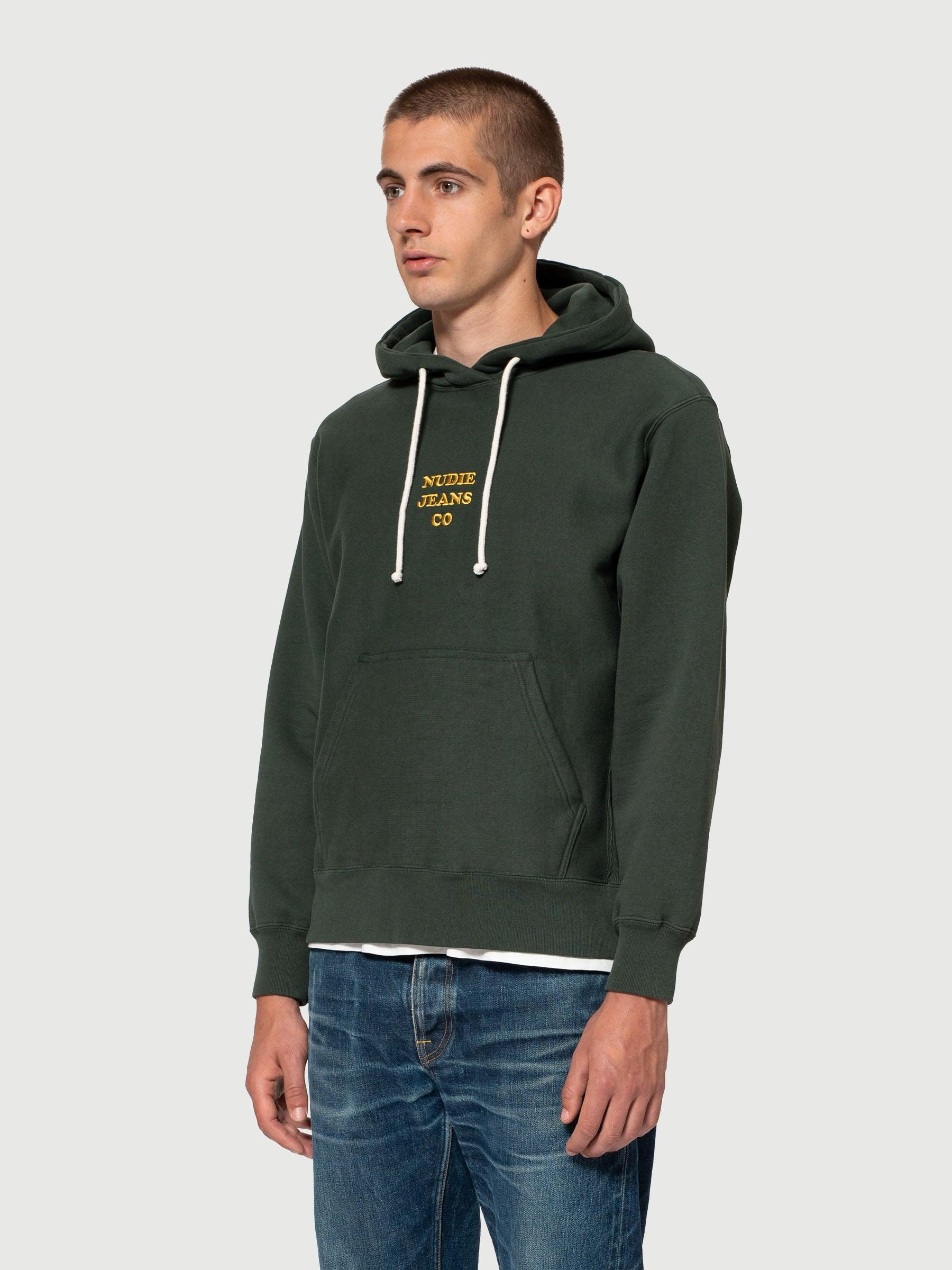 Fredrik Hoodie NJCO Racing Green - INHABIT - Exclusive Stockist of Nudie Jeans