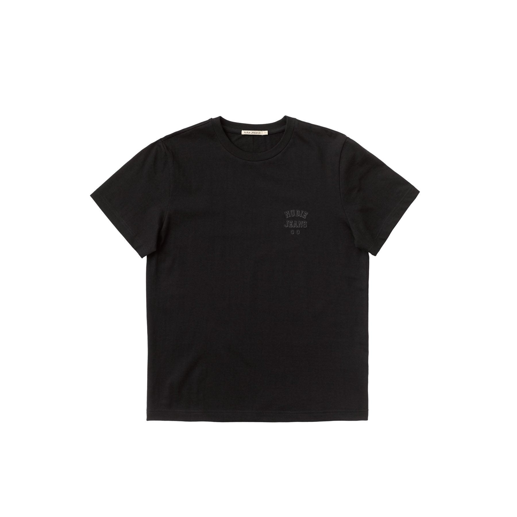 Roy Logo Tee Black - INHABIT - Exclusive Stockist of Nudie Jeans