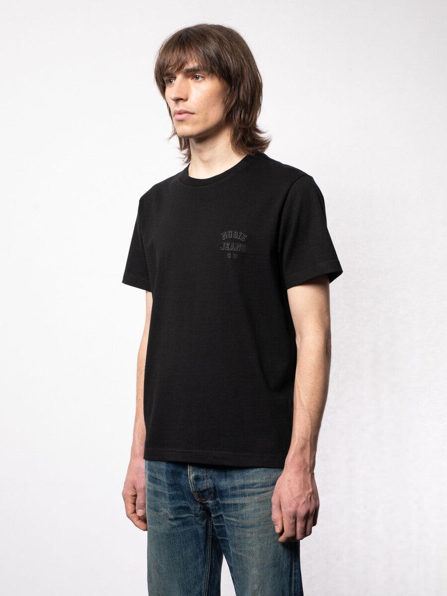 Roy Logo Tee Black - INHABIT - Exclusive Stockist of Nudie Jeans