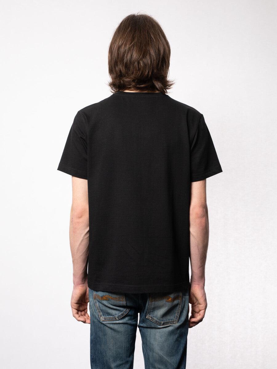 Roy Logo Tee Black - INHABIT - Exclusive Stockist of Nudie Jeans